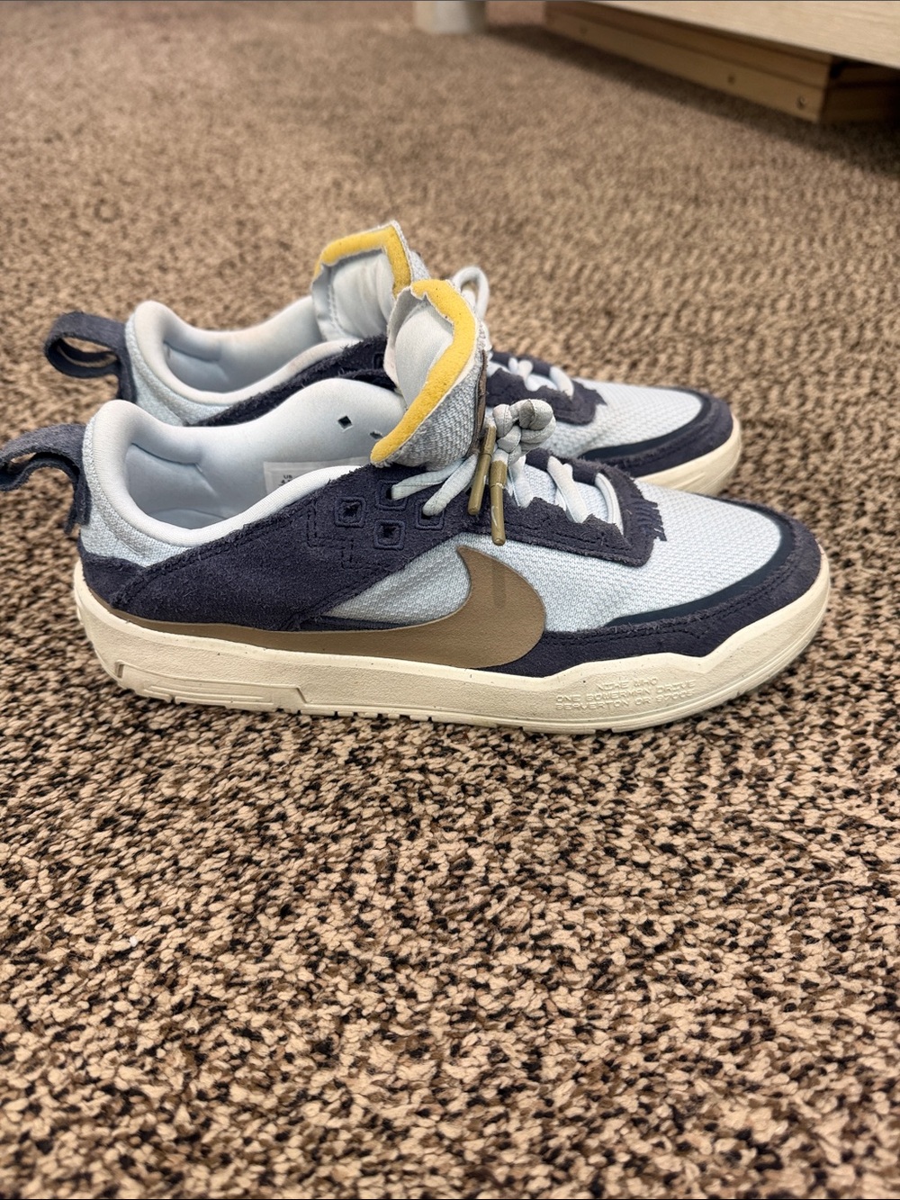 Boys Nike SB Top Sneakers in Light Blue & Navy